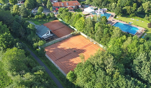 Tennisanlage Luftaufnahme
